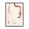 Stupell Industries Pink Flamingo Bending Feet Beak Detail Framed Wall Art